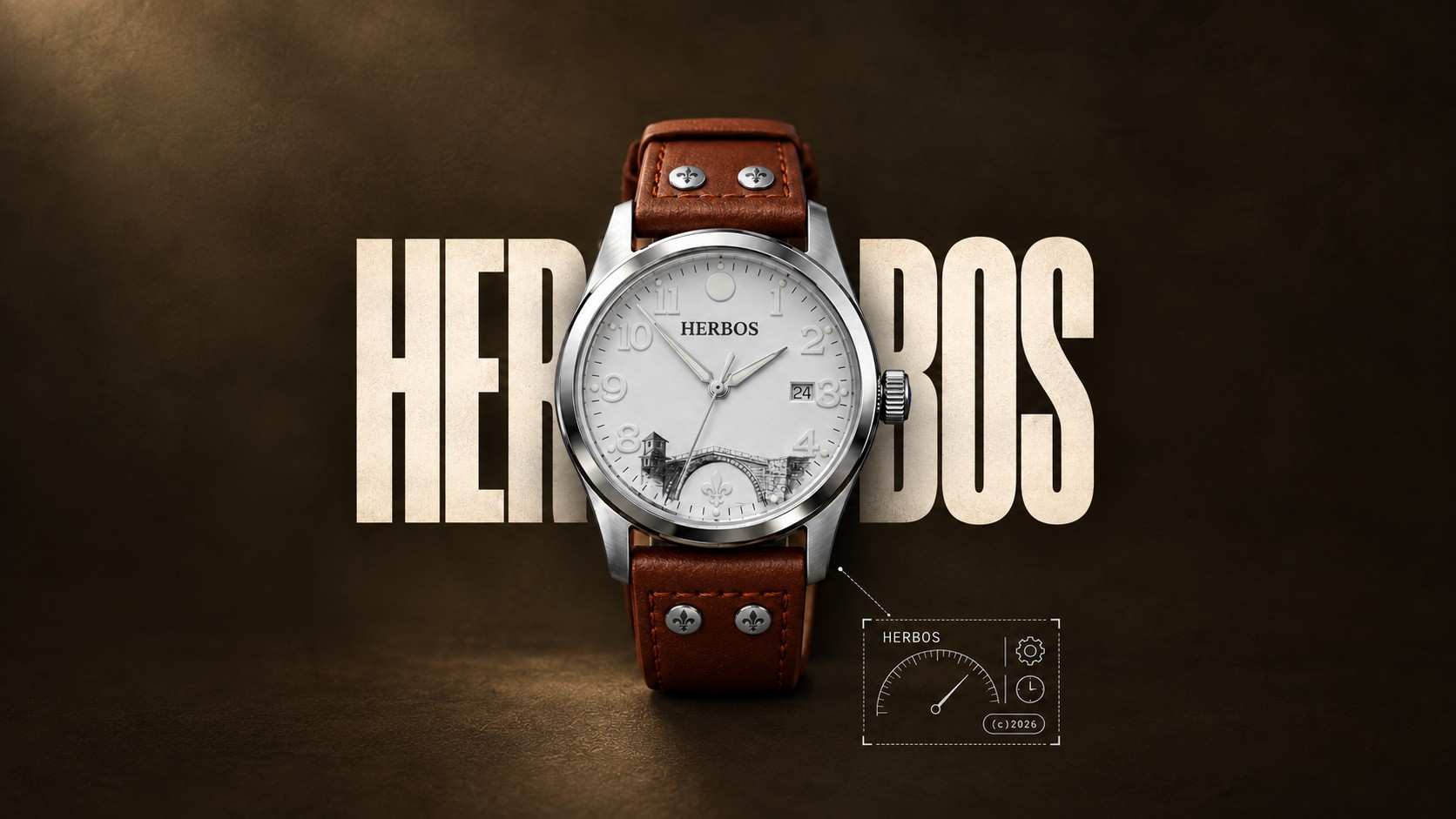 The Herbos Stari Most Edition in front of the HERBOS lettering